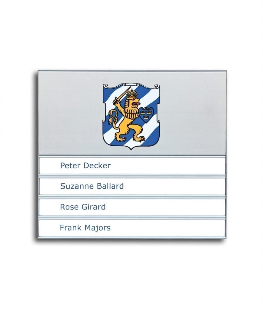 Name plate multi-row header magnetic 1